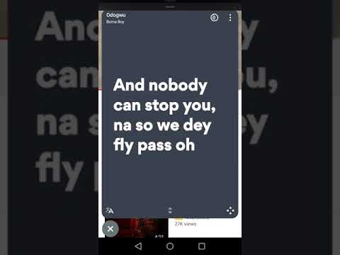Burna boy - Odogwu (lyrics video)