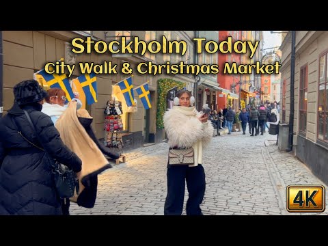 Sweden: Stockholm Today – 4K City Walk & Christmas Market