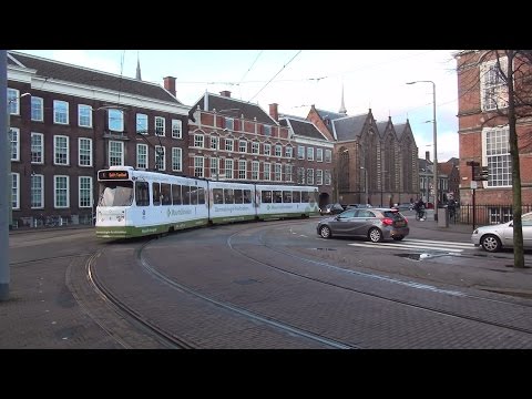 HTM GTL8 3105 Mauritsklinieken reclametram Kneuterdijk te Den Haag