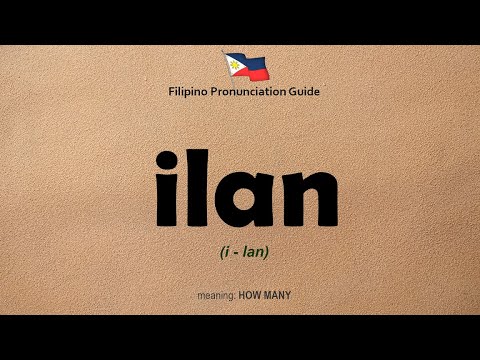 How to Pronounce ILAN | Translate Tagalog to English | How to Speak Filipino Language
