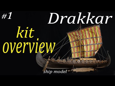 NEW! Kit overview#1 Viking ship drakkar "Oseberg" by the company "Ships of Pavel Nikitin" Ship model