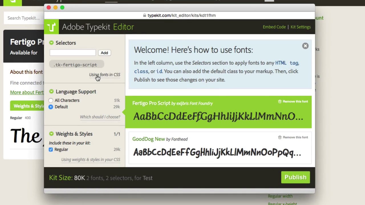 Using Adobe Typekit with RapidWeaver & The Letterpress Stack