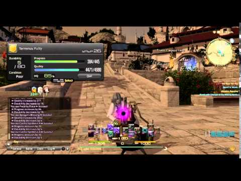 Final Fantasy XIV: ARR 3 Star HQ Crafting Rotation - Cashmere Robe of Healing 100% HQ