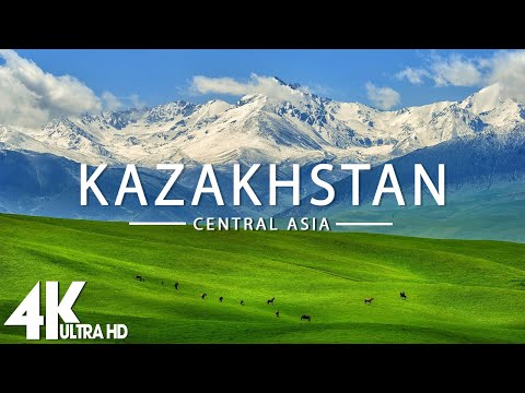 FLYING OVER KAZAKHSTAN (4K UHD) - Relaxing Music Along With Beautiful Nature Videos - 4K Video UHD