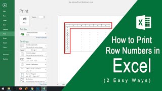 How to Print Row Numbers in Excel (2 Easy Ways)