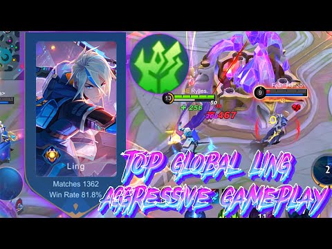 LING HIGH MYTHIC POINTS AGGRESSIVE GAMEPLAY | FAST ROTATION | MOBILE LEGENDS