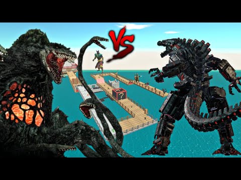 Mechagodzilla Death Run vs Monster Biollante for Rescue Megalodon Rex
