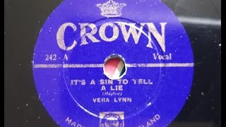 Vera Lynn 'It's A Sin To Tell A Lie' 1936 78 rpm