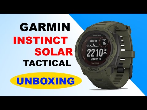 Garmin Instinct Solar Tactical Moss Unboxing HD (010-02293-04)