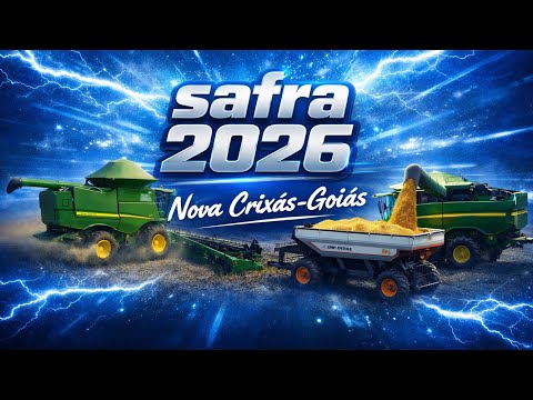 INÍCIO DA SAFRA 2026! Colheita de soja começando em Nova Crixás – Goiás