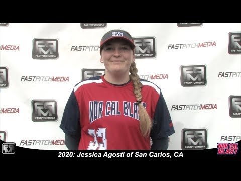 2020 Jessica Agosti Pitcher and Shortstop Softball Skills Video - Norcal Blast