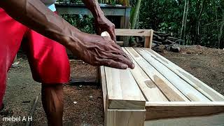 Download lagu Tanpa purus langsung paku membuat kursi dari kayu jati / kursi taman /kursi teras mp3
