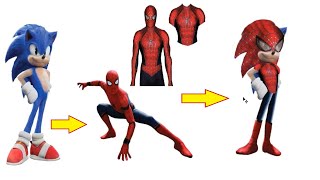 Sonic is Spiderman - How To Draw Spider Sonic photoshop pts - Kim jenny 100