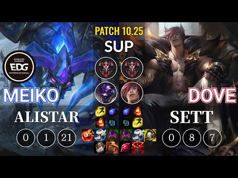 EDG Meiko Alistar vs Dove Sett Sup - KR Patch 10.25