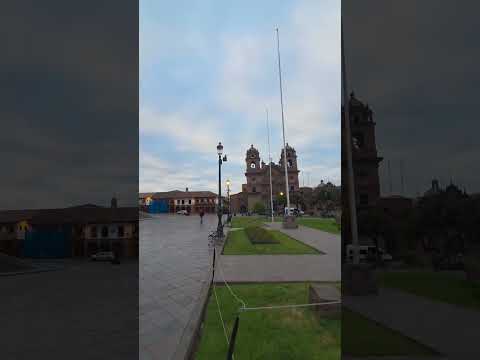 The main Square in Cusco, Peru with an elevation of 11,155 ft located in the Peruvian Andes  #peru
