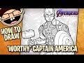 How To Draw CAPTAIN AMERICA With MJOLNIR Avengers Endgame Narrated Step By Step Tutorial
