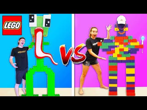 GIRLFRIEND vs UNSPEAKABLE LEGO BUILD BATTLE! Video