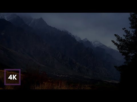 Gentle Rain in Mountains 4K, Sound of Rain with Darkened Screen for Sleep, Relaxing, Study, insomnia