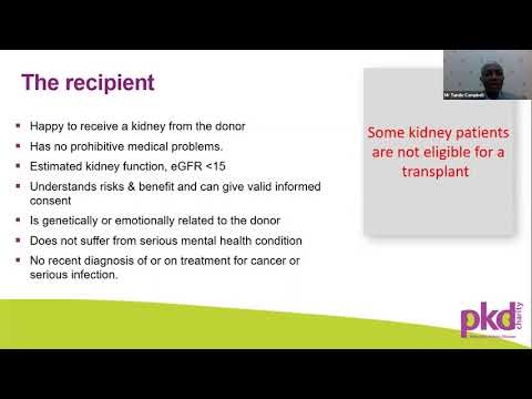 Video: 'Living donors: who's eligible and the steps involved to donating a kidney', by Mr Tunde Campbell