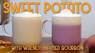 Sweet Potato Latte with Walnut Infused Bourbon