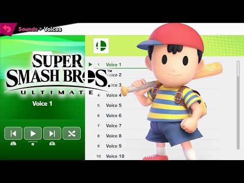 Ness Voices - Super Smash Bros Ultimate
