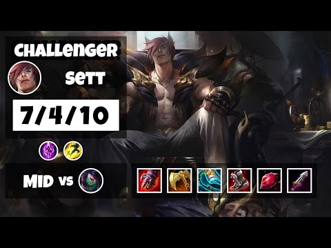 Sett vs Akali KOREAN Challenger MID (7/4/10) - v11.10
