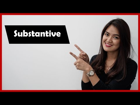 Substantive - Meaning Usage & Pronunciation [ Visual Vocabulary ]