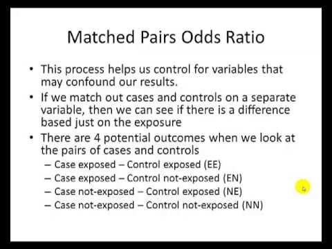Calculating Matched Pairs Odds Ratio