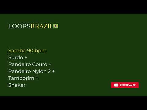 Samba 90 bpm - Surdo + Pandeiro Couro + Pandeiro Nylon 2 + Tamborim + Shaker