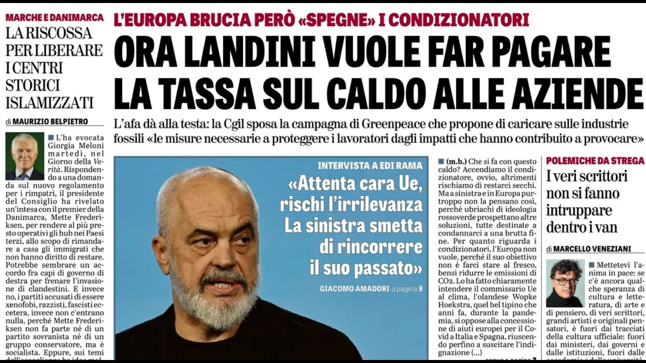 RASSEGNA STAMPA 26 GIUGNO 2026. QUOTIDIANI NAZIONALI ITALIANI  PRIME PAGINE DEI GIORNALI DI OGGI.