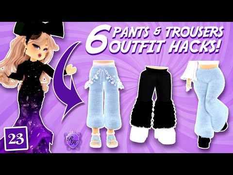 6 Flare Pants & Trouser Outfit Hacks in Royale high! Advent Day 23