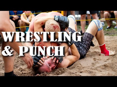 Wrestling & Impulse Punch in Fight - martial arts