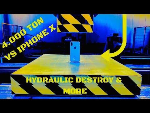 Hydraulic Press 4000 ton vs iPhone X #hydraulicpress #destroy #4000ton