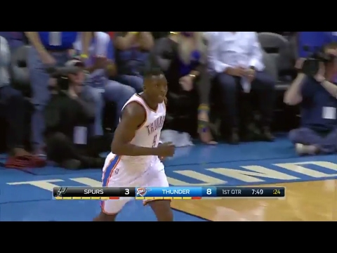 Victor Oladipo Running Dunk vs San Antonio Spurs March 2017