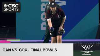 Final bowls in Kelly McKerihen's women's singles sectional match vs. Cook Islands at Glasgow 2026