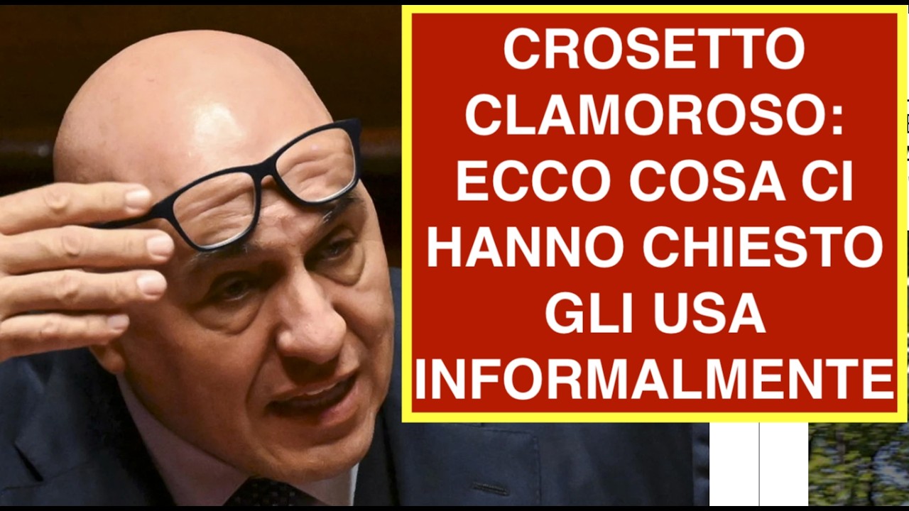 CROSETTO CLAMOROSO: ECCO COSA CI HANNO CHIESTO GLI USA INFORMALMENTE