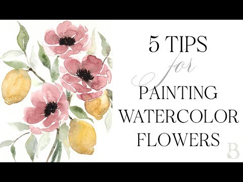 Aquarellblumen – 5 Tipps & Aquarelltechniken
