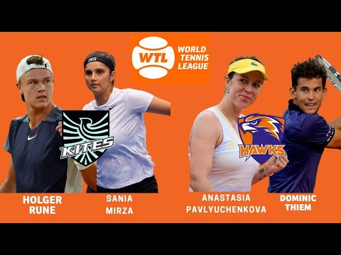 Rune/Mirza vs Thiem/Pavlyuchenkova 2022 World Tennis League Final 1080p HD 60 FPS