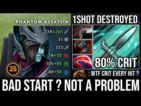 How Pro Recovery From a Bad Start - Insane 80% Crit Proc PA 21Kills & 824GPM by Top MMR DotA 2