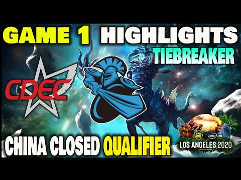 CDEC VS NEWBEE GAME 1 ESL One Los Angeles 2020 China Closed Qualifier Tiebreaker