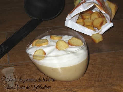 Recette de velouté de pommes de terre en chaud froid de Reblochon