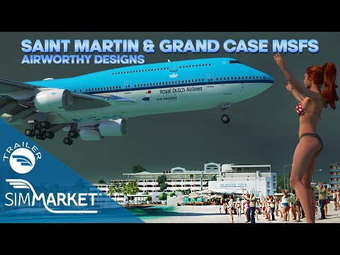 Aeroportos de St. Maarten + Grand Case em MSFS | simMarket e projetos de aeronavegabilidade | Trailer 4K