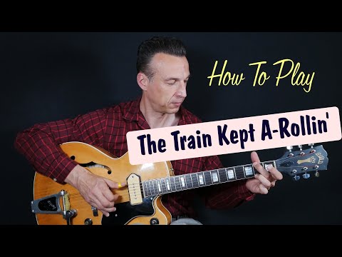 Rockabilly Guitar Lesson - The Train Kept A-Rollin' by Johnny Burnette