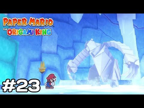 Ice Vellumental Boss Fight! Paper Mario: The Origami King Walkthrough Part 23 (No Commentary)