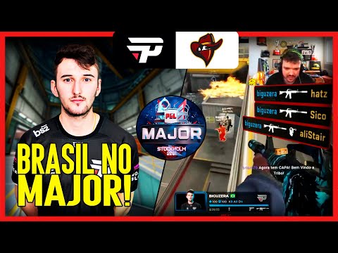 PaiN vs Renegades (Mapa Nuke - MD1) Brasil no Major 2021 - Resenha Gaules mch Liminha e Apoka