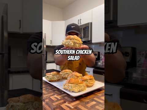 Southern Chicken Salad 🔥 Do you like fruits and nuts in chicken salad? #chickensalad #shorts