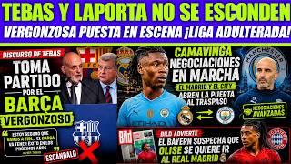 😱 ¡VERGONZOSO! LAPORTA Y TEBAS SE UNEN CONTRA EL MADRID ¡LIGA ADULTERADA! - CAMAVINGA SE VA AL CITY
