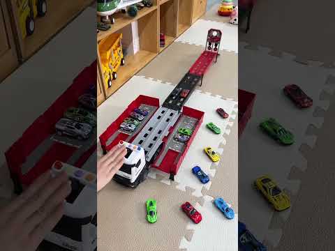 Transformed Ejection Container Truck Dual Track Racing #toys #shorts