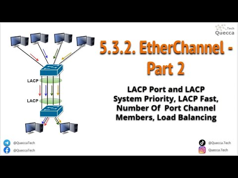 5.3.2 EtherChannel Part 2 - LACP System and Port Priority, LACP Fast, Load Balancing Configuration