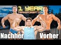 1 Year Transformation mit Kraftwerten & Gewicht!